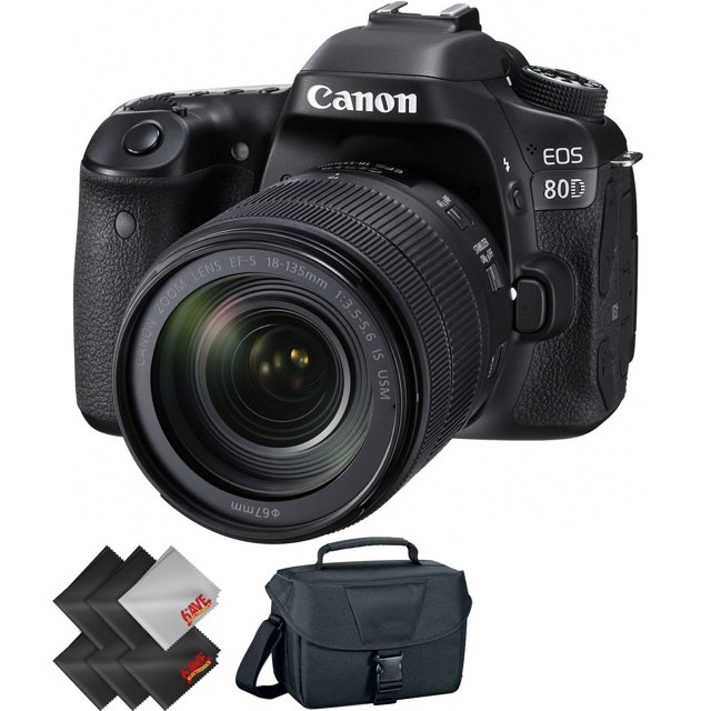 Canon EOS 80D Appareil Photo Reflex Numérique avec Objectif 18-135mm + Ensemble d'Accessoires Essentiels