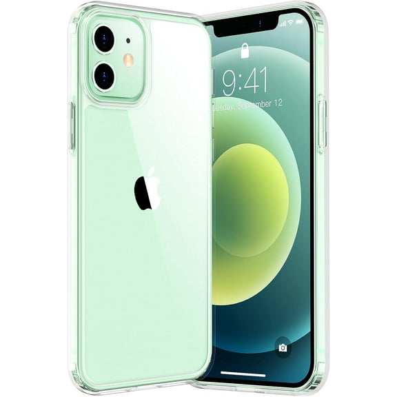 Clear Phone Case Compatible with iPhone 12 and iPhone 12 Pro, (Non-Yellowing) Shockproof Protective Slim Thin Phone Case, 6.1 inch - Crystal Clear