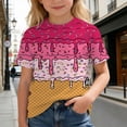 thumbnail image 6 of Angala Kids T Shirts Ice Cream Print Summer Shirts Crew Neck Short Sleeve Comfortable Casual Boys Tees Size 2-3 Years Pink, 6 of 6