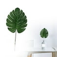 thumbnail image 2 of 1 Pc Artificial Tropical Leaf Artificial Palm Leaves Jungle Leaves Plant Safari Leaves Decorations for Hawaiian Decorations Beach Birthday Luau Party Decorations, Small-Sized Rod Turtle Back Leaves, 2 of 9