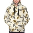 thumbnail image 4 of KLL Flying Bees1 Print Mens Hoodie Long Sleeve Casual Pullover Hooded Sweatshirt Fashion Drawstring Hoodies with Pocket-3X-Large, 4 of 6