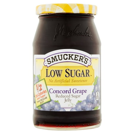 - (3 Pack) Smucker's Low Sugar Concord Grape Jelly, 15.5 oz