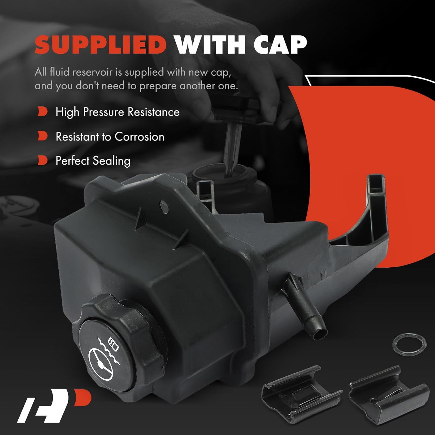 A-Premium Power Steering Reservoir with Cap Compatible with Chevrolet Malibu Impala Monte Carlo Uplander Buick Terraza Pontiac G6 Montana Saturn Aura