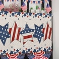 thumbnail image 6 of Kitchen Cafe Valance Curtain for Small Windows,Memorial Day Patriotic Blue Red Star Rod Pocket Short Valances American Flag on Cotton Linen Window Treatment for Living Room/Bedroom/Bathroom,54x18in, 6 of 7
