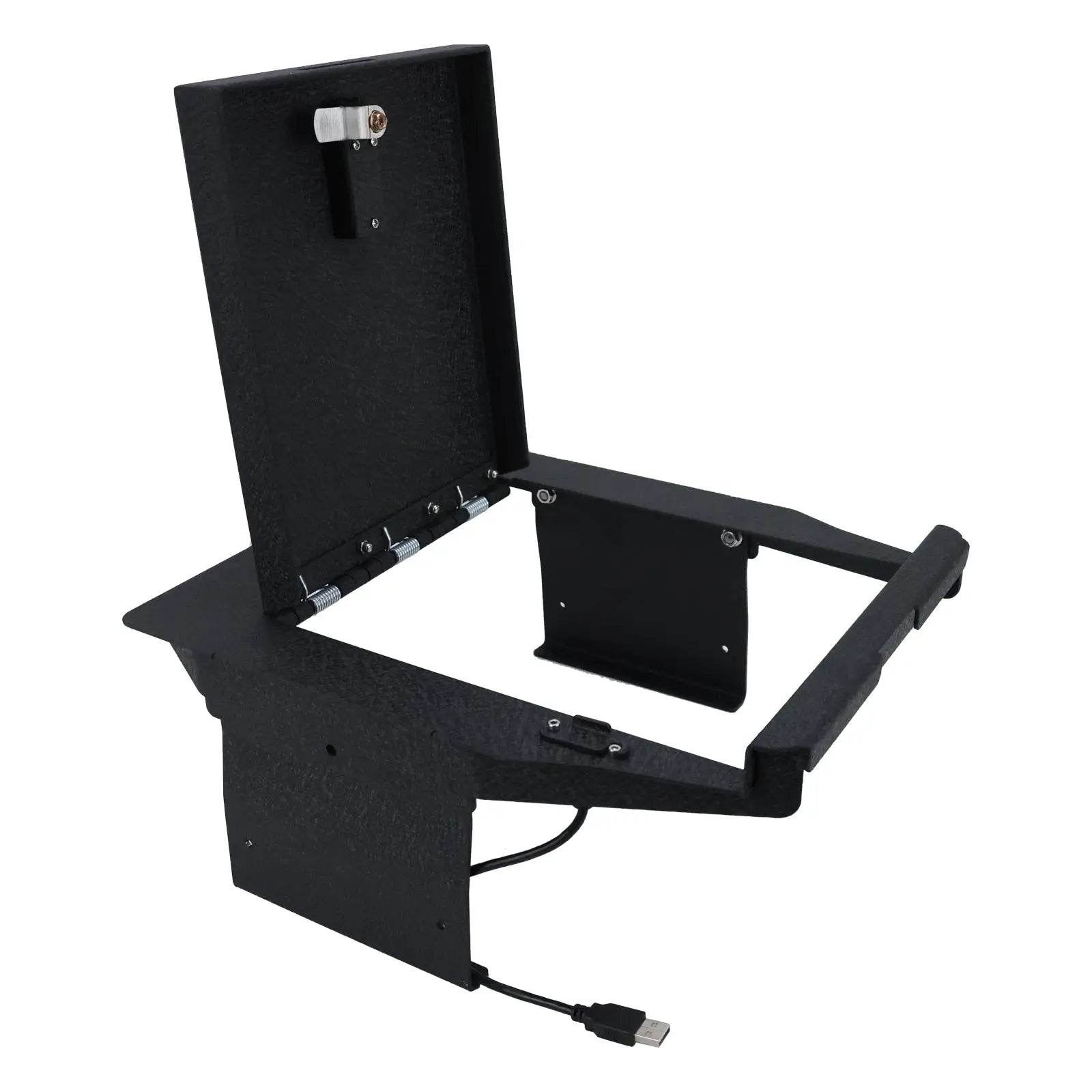 Center Console Gun Safe Vault - WASAI Premium In-vehicle Console Lock Box Compatible with Ford F-150/Ford Raptor 2021-2023, with Heavy Gauge Cold Rolled Plate Steel, 4 Digit Combination Lock with Key