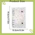 thumbnail image 3 of Clear A6 Binder Cover Pvc 6-Ring Budget Binders Refillable Notebook Shell Protector Laser Star 2 Buttons Closure For Envelopes Style A, 3 of 6