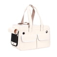 thumbnail image 1 of Portadores de perros Durable Cómodo Malla transpirable Bolsa de transporte de viaje para mascotas Bolso Blanco, 1 of 8