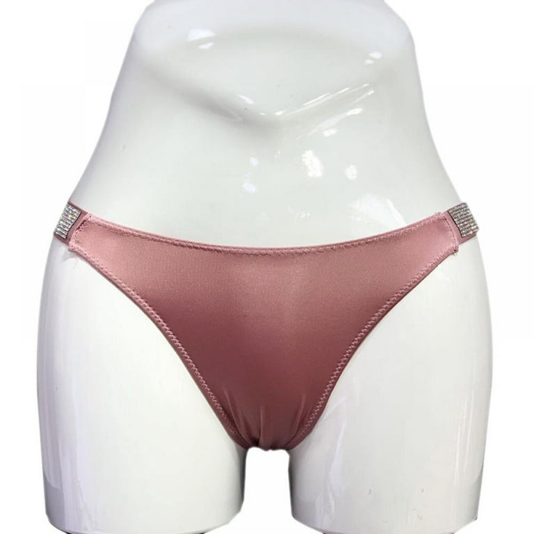 G-string Panties Rhinestone Letter Women's Underwear Panties Fitness Sports  Hip Lifting Satin Briefs Seamless Lingerie
