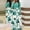 Green, variant on Babysbule Dresses For Women Stylish Summer Long Sleeve Floral Printed Casual O-Neck Patchwork Dress Maxi Skirt