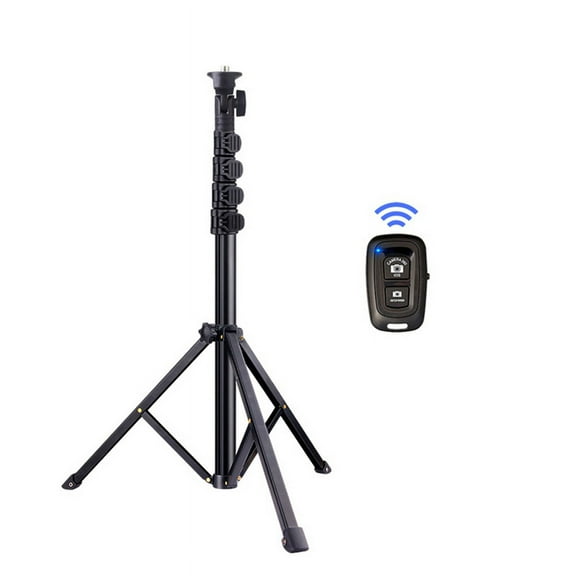 64 Inch Tripod for Cell Phone Camera, Phone Tripod with Remote and Phone Holder, Portable Tripod for Video Recording,1 x Phone Tripod 1 x Phone Clip 1 x Remote,Black