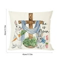 thumbnail image 3 of Moocorvic Christian Easter Pillows Covers Rabbit Cross Egg Decorative Throw Pillow Sofa Cushion Cover Spring Decor Easter Gifts Easter Toys 18x18, 3 of 7