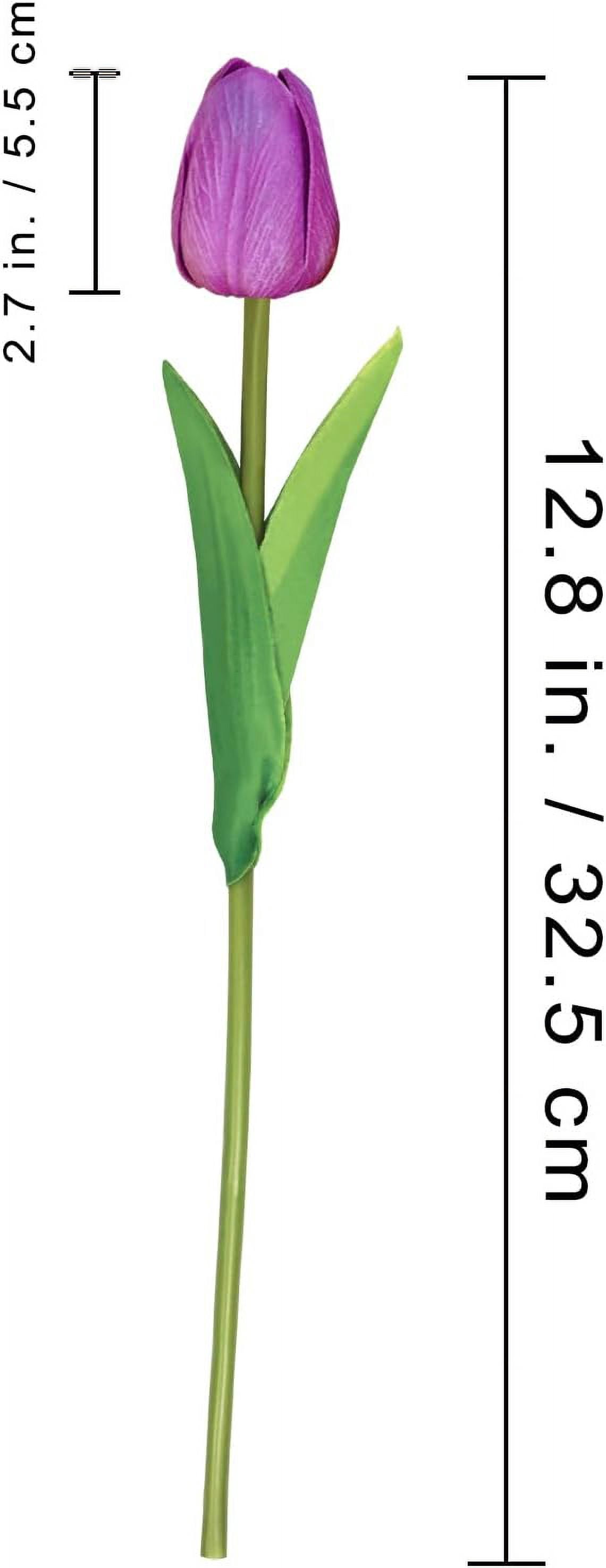 20 Pcs 10 Colors Artificial Tulip Flowers Stems Real Touch PU Tulips Multicolor Fake Tulip Bouquets Wedding Easter Spring Floral Arrangements Home Table Decorations