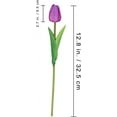 thumbnail image 2 of 20 Pcs 10 Colors Artificial Tulip Flowers Stems Real Touch PU Tulips Multicolor Fake Tulip Bouquets Wedding Easter Spring Floral Arrangements Home Table Decorations, 2 of 5