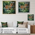 thumbnail image 4 of Designart "Tigers In Asian Painting VI" Asian Floater Framed Canvas Print, 4 of 7