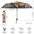 thumbnail image 3 of FORMRS Travel Umbrella Folding Auto Open Close Windproof Rain UV Protection, Large Colorful Flowers, 3 of 8