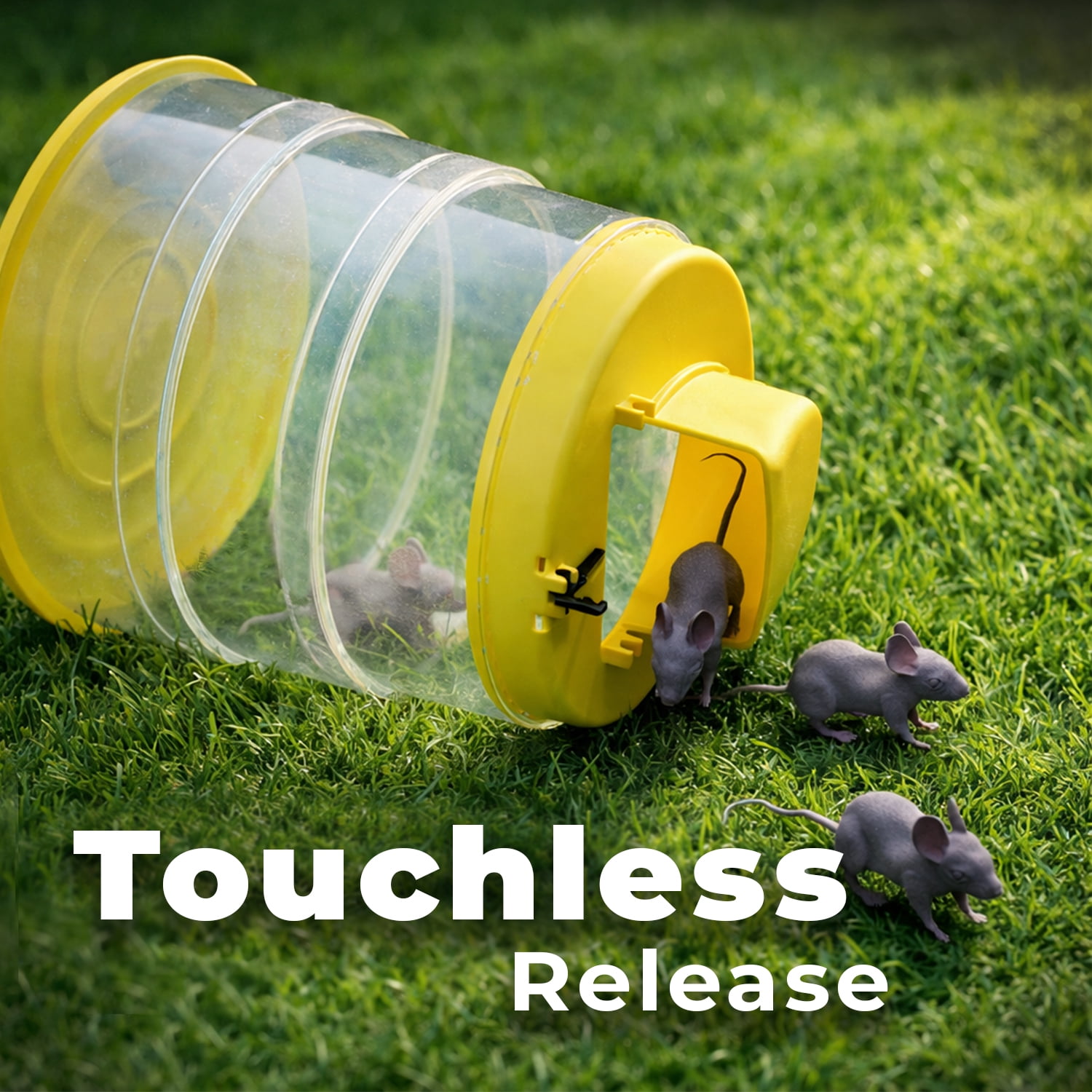 RinneTraps Flip N Slide All-in-One Self-Resetting Bucket Mouse Trap, Humane Live Catch for Indoor & Outdoor Rodent Control