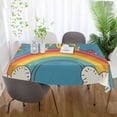 thumbnail image 5 of Yayeee Tablecloths for Rectangular Tables 54 x 72 inch Party Table Cover, Rainbow with Stars, 5 of 6
