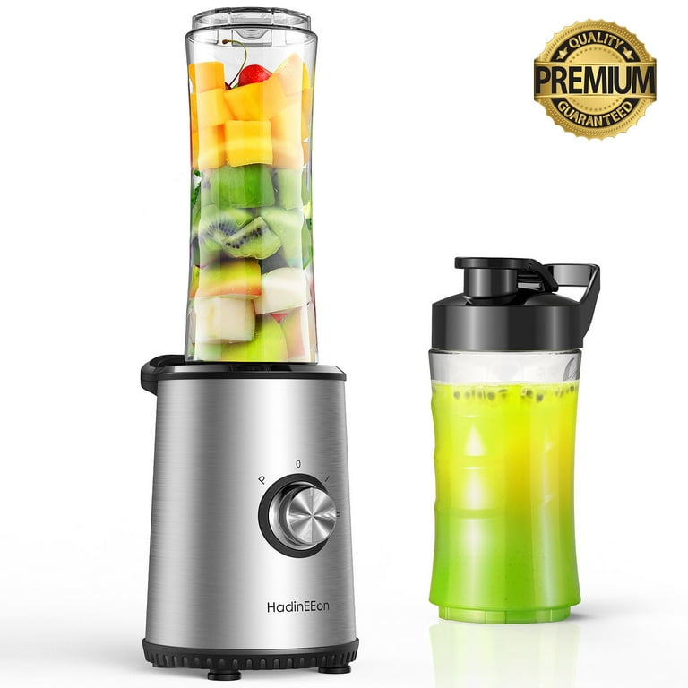 Smoothie Blender, 3 Speeds Adjustable Personal Blender for Shakes and  Smoothies, Single Serve Blender with 20oz & 10oz Tritan BPA-Free Cups &  Portable Lids, Silver 