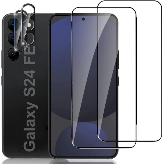 KyFree Screen Protector for Galaxy S24 FE [6.65 inch] 2Pack   2Pack Camera Lens Tempered Glass Fingerprint Unlock Compatible 0.25mm Ultra Clear Anti-Scratch Case Friendly [Not for Galaxy S24]