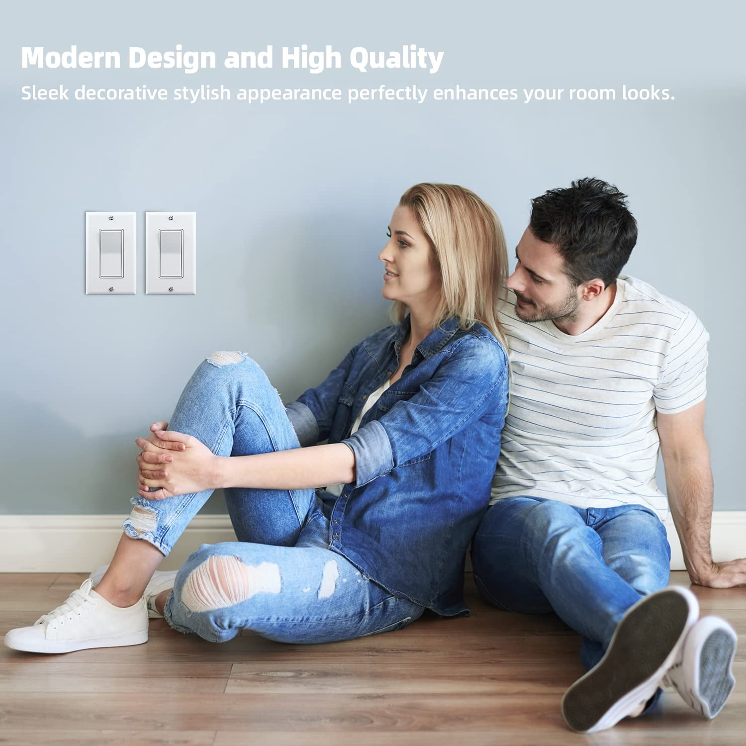 KYascend Single Pole Decorator Wall Light Switch Residential Grade Paddle Rocker Interrupter, 3 Wires Grounding Screw 15A 120V/277V UL Listed ,10Pack