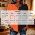 thumbnail image 3 of Hvogkswy Halloween Shirts for Women Button Print 3/4 Sleeve Henley Shirts Loose Comfy Holiday Party Casual Shirt, Gifts for Women, 3 of 5