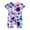 Purple, variant on Baby Spring Bodysuit 𝐍ewborn Boys Girls Romper Short Sleeve Flower Prints 𝐈𝐧fant Summer Fashion Jumpsuit