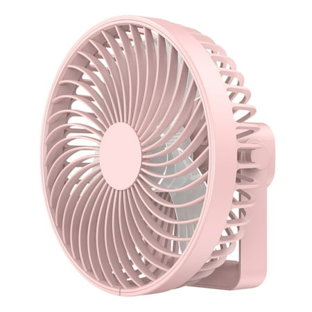 

yongmandr Portable Desk Fan Small Quiet Camping Mini Fan Mute USB Rechargeable Tabletop Personal Cooling Fans for Bedroom Office High Appearance Gift for Students Workers (Pink)