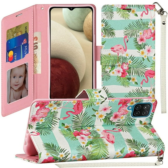 GSA Fashion Flip Wallet Case for Moto G Stylus 2021, XT2115 - Flamingos