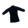thumbnail image 3 of Almencla Fashion 1/6 Trench Coat, Handmade Doll Clothes Overcoat, Miniature Clothing for 12" Doll Model, Action Figures Dress up Accs Black, 3 of 8
