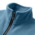 thumbnail image 5 of Oazcsf Men Full Zip Polar Fleece Jacket Fleece Stand Collar Long Sleeve Sweatshirt Winter Warm Loose Fit Outwear, 5 of 5