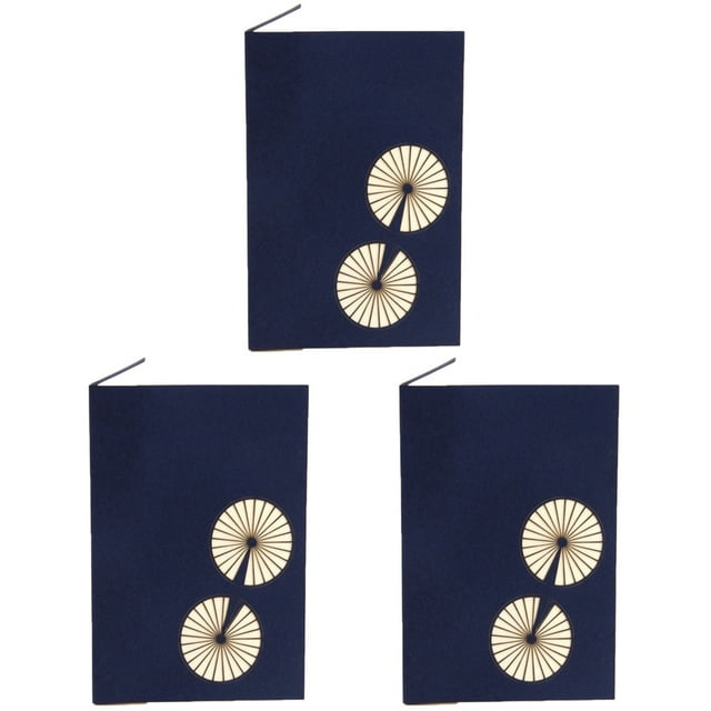3pcs Creative 3D Bike Blessing Cards Handcraft Greeting Graduation Cards Up Cards for Graduation Gift (Blue)