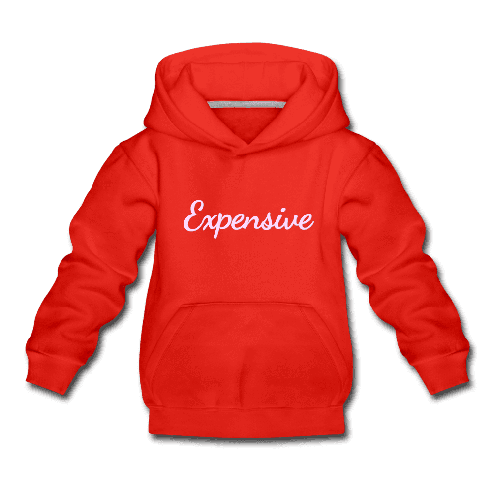 Expensive - Kids Premium Hoodie - red 
