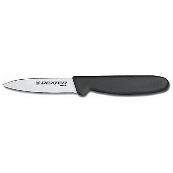 Dexter Russell Paring Knife,3 in Blade,Black Handle 31611B