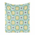 thumbnail image 1 of Colorful Soft Flannel Fleece Throw Blanket, Mandala Inspired Traditional Vintage Floral Motifs and Stars Culture, Cozy Plush for Indoor and Outdoor Use, 50" x 70", Multicolor, by Ambesonne, 1 of 6