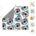 thumbnail image 2 of Dish Drying Mat, Sunflowers Blue Green Highly Absorbent Drying Matt Kitchen Counter, Dish Mat Drying Pad Dishes Drainer Mats for Kitchen Counter or Sink, 16 x 18 inch, 2 of 6