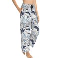 thumbnail image 2 of Balery Sea Life Elements print Women's Pajama Pants,Ultra Lightweight Pjs,Lounge Pant-Large, 2 of 9