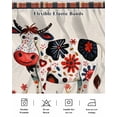 thumbnail image 5 of Fall Funny Cow Wrap Around Bed Skirts for Queen Bed 18" Drop, Bed Skirt with Adjustable Elastic Belt Dust Ruffle Bed Valance for Bedroom Hotel Luxury Farm Animal Flower Leaves Lattice Bed Frame Cover, 5 of 7