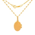 thumbnail image 1 of Cadena Con Dije Relicario Oval 2 Vistas Facetado Oro Sólido 10k, 1 of 3