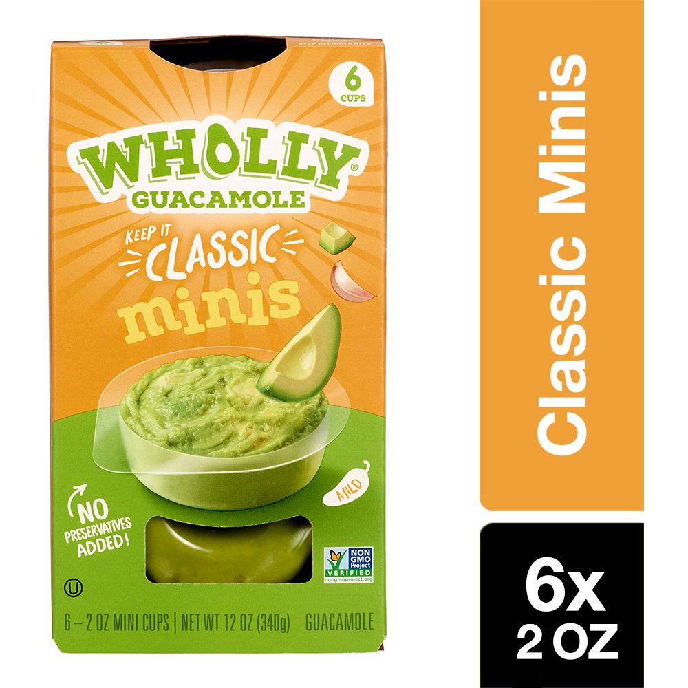 WHOLLY GUACAMOLE Minis Classic Mild, 2 oz, 6 count