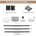 thumbnail image 2 of Matte Black Curtain Rods with Cap Finials, Single Curtain Rod for Window 72-144", Decorative Single Drapery Rods Telescoping, Heavy Duty 1-Inch Window Treatment Rods, 2 of 14