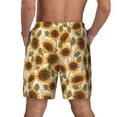 thumbnail image 2 of Lsque Mens Swim Trunks Autumn Sunflowers Pattern - Bathing Suit Compression Liner - Beach Swim Shorts Swimwear - (S-3XL) - Stretch Quick Dry -X-Large, 2 of 9