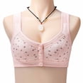 thumbnail image 3 of Aofany Woman No Rims Color Gathered Underwear Thin Breathable Front Open Buckle Daily Printing Bras, 3 of 3