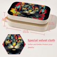 thumbnail image 5 of Retro Cat Velvet Portable Jewelry Organizer Box with Removable Compartment - Earring Holder and Gift Jewelry Box, 5 of 7