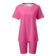 thumbnail image 3 of Conjunto deportivo de manga corta y pantalones cortos para mujer, para yoga y running - S-XXXL, 3 of 6