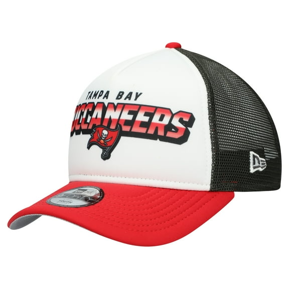 Youth New Era  White/Red Tampa Bay Buccaneers Streak 9FORTY A-Frame Adjustable Hat