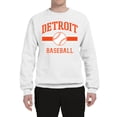 thumbnail image 2 of Wild Bobby City of Detroit Baseball Fantasy Fan Sports Unisex Crewneck Sweatshirt, White, 3X-Large, 2 of 6