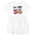thumbnail image 3 of Inktastic I'm 2 Fire Truck 2nd Birthday Girls Toddler Dress, 3 of 5