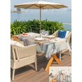 thumbnail image 4 of Outdoor Tablecloth with Umbrella Hole and Zipper, Fall Rectangle Table Cloth 60x84 Inch Waterproof Tablecloth, Orange Green Pumpkins Thanksgiving Bird Leaf Picnic Table Cover for Patio Camping, 4 of 7