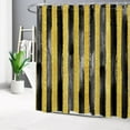 thumbnail image 2 of Black and Gold Striped Shower Curtain Decor, Modern Aesthetics Art Geometric Shower Curtain for Bathroom 72X84 inch Polyester Fabric Bathroom Decoration Bath Curtains Hooks Included, 2 of 6