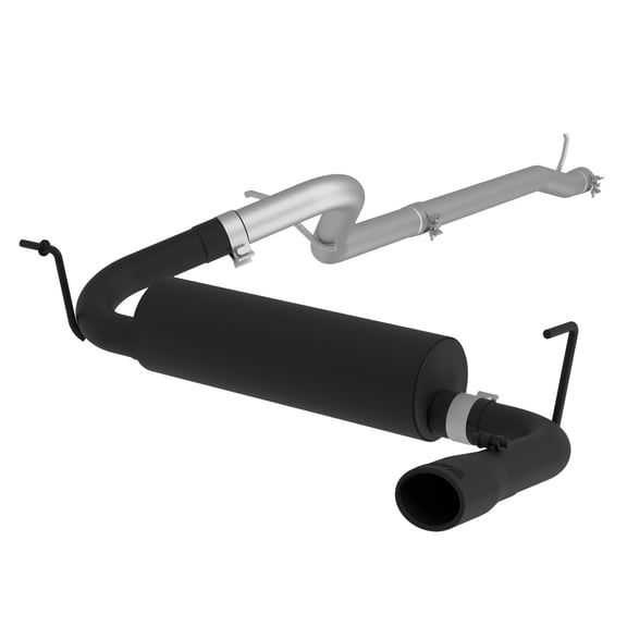 MBRP 12 Jeep Wrangler/ Rubicon 3.6L Cat Back Single Rear Exit Black Exhaust Fits select: 2008,2015-2017 JEEP WRANGLER UNLIMITED